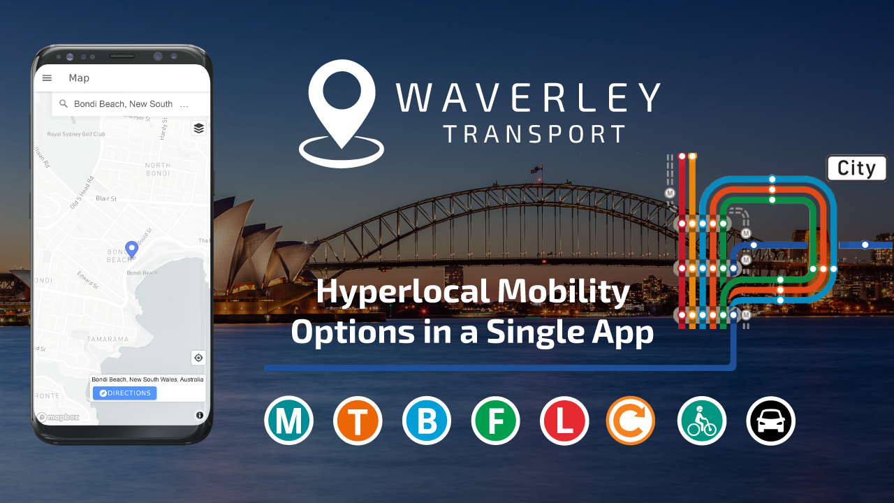 Screenshot of the Waverley Transport app