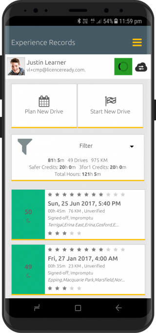 Licence Ready app Screenshot of Licence Ready app